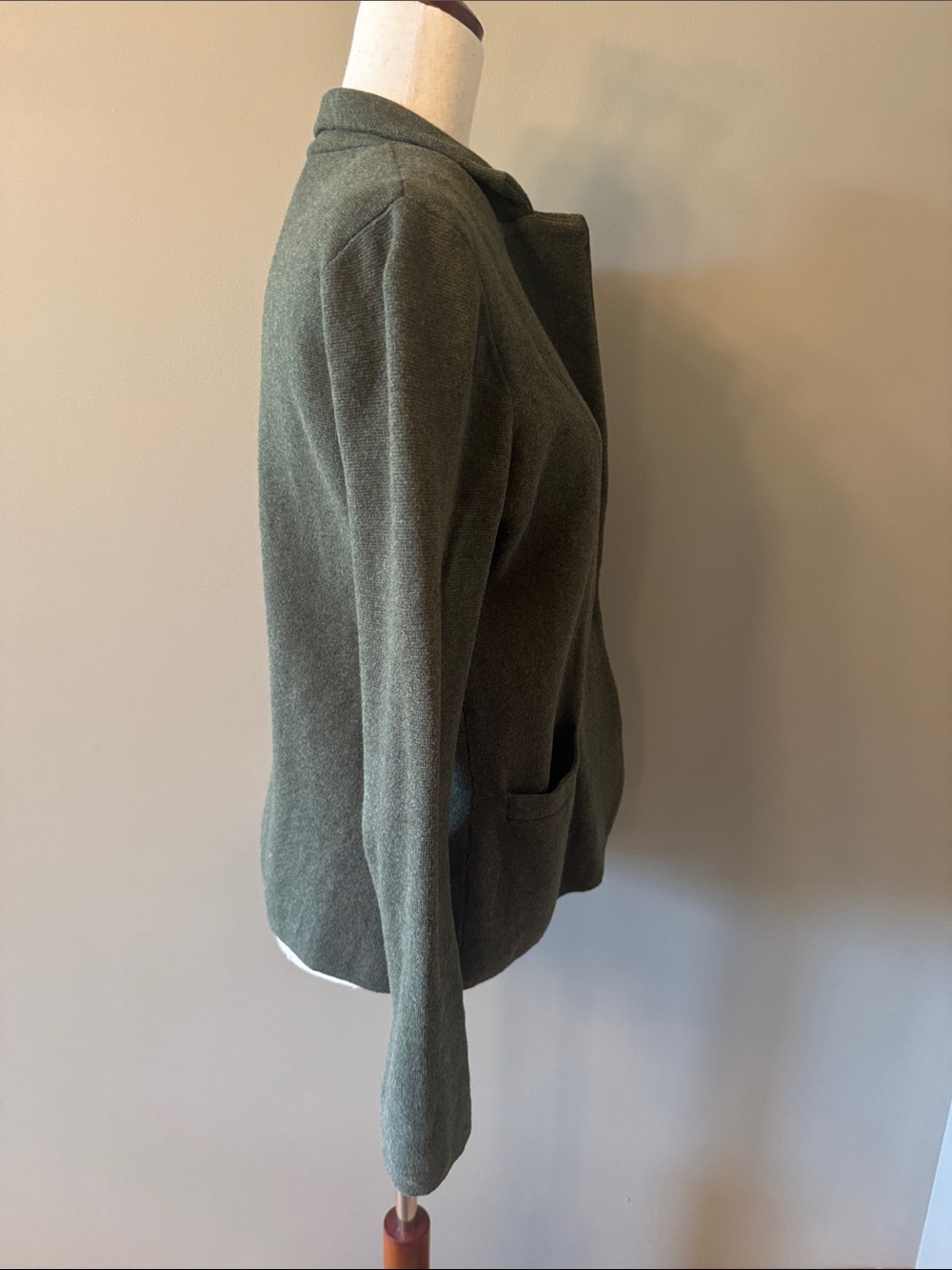 J. Crew Factory Olive Green Knit Single-Button Blazer - Picture 5 of 10